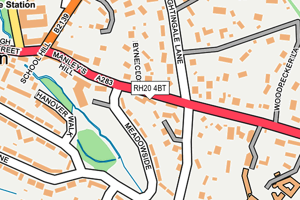 RH20 4BT map - OS OpenMap – Local (Ordnance Survey)