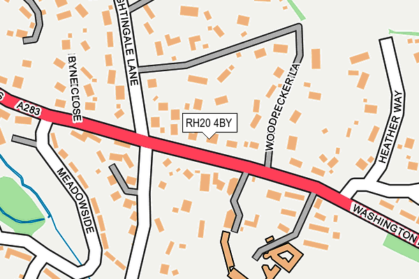RH20 4BY map - OS OpenMap – Local (Ordnance Survey)