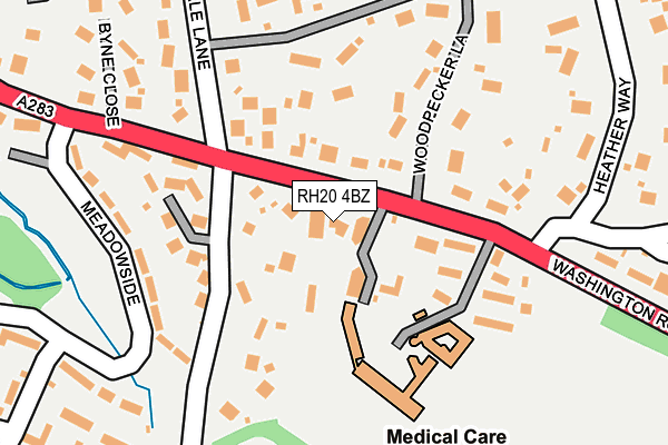 RH20 4BZ map - OS OpenMap – Local (Ordnance Survey)