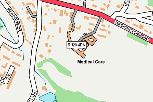 RH20 4DA map - OS OpenMap – Local (Ordnance Survey)