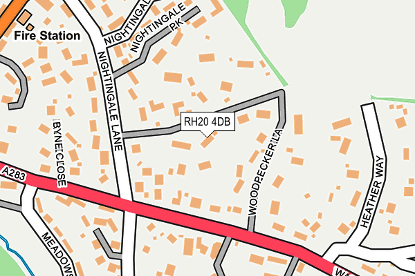 RH20 4DB map - OS OpenMap – Local (Ordnance Survey)
