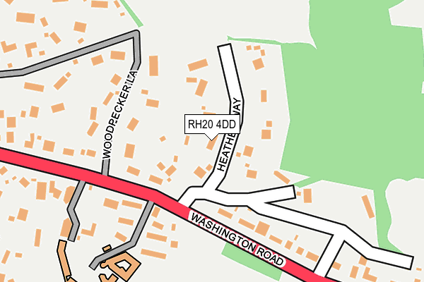 RH20 4DD map - OS OpenMap – Local (Ordnance Survey)