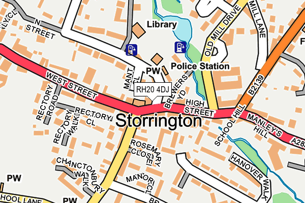 RH20 4DJ map - OS OpenMap – Local (Ordnance Survey)