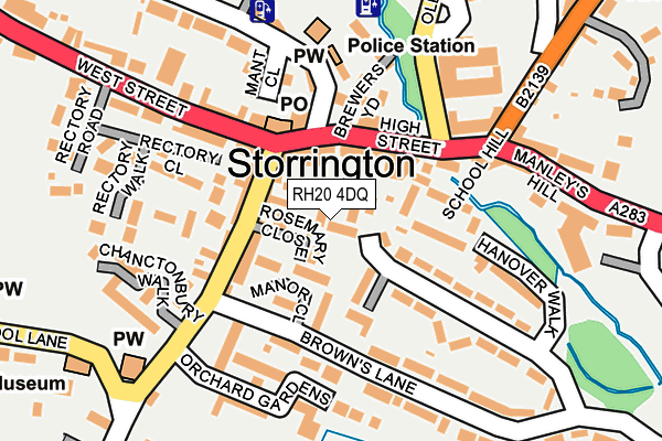 RH20 4DQ map - OS OpenMap – Local (Ordnance Survey)