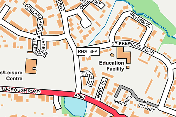 RH20 4EA map - OS OpenMap – Local (Ordnance Survey)