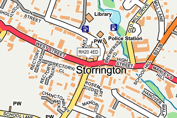 RH20 4ED map - OS OpenMap – Local (Ordnance Survey)