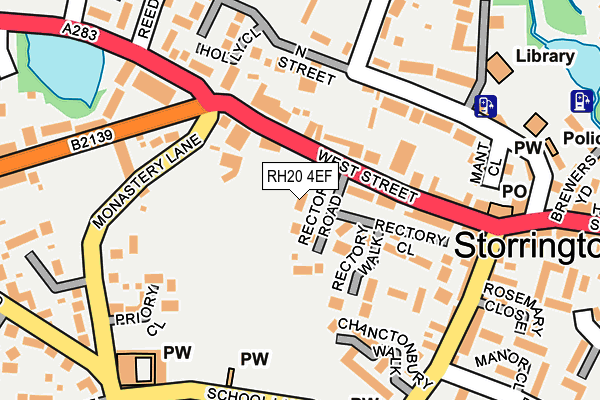 RH20 4EF map - OS OpenMap – Local (Ordnance Survey)