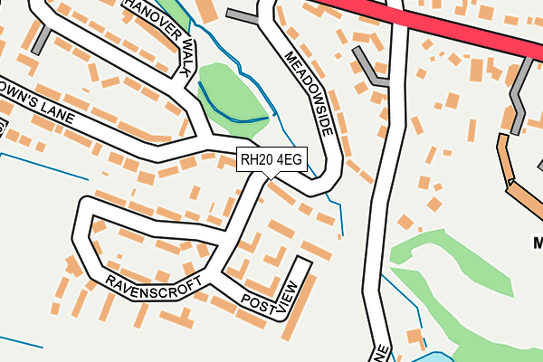 RH20 4EG map - OS OpenMap – Local (Ordnance Survey)