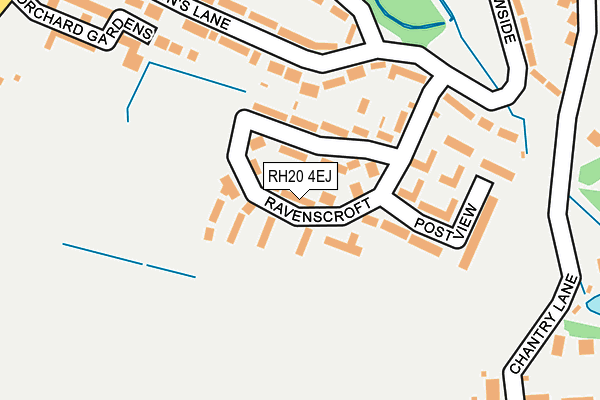 RH20 4EJ map - OS OpenMap – Local (Ordnance Survey)