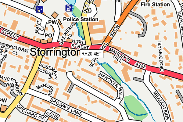 RH20 4ET map - OS OpenMap – Local (Ordnance Survey)