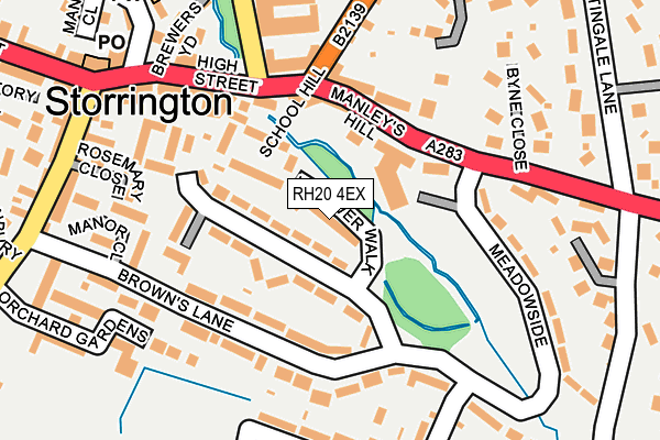 RH20 4EX map - OS OpenMap – Local (Ordnance Survey)