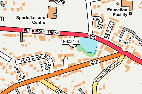 RH20 4FH map - OS OpenMap – Local (Ordnance Survey)