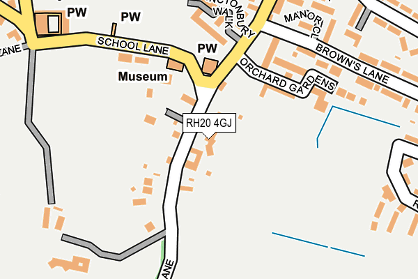 RH20 4GJ map - OS OpenMap – Local (Ordnance Survey)