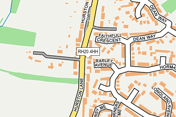 RH20 4HH map - OS OpenMap – Local (Ordnance Survey)