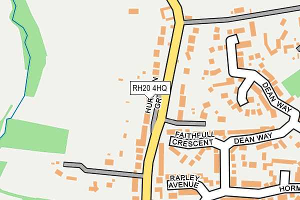 RH20 4HQ map - OS OpenMap – Local (Ordnance Survey)