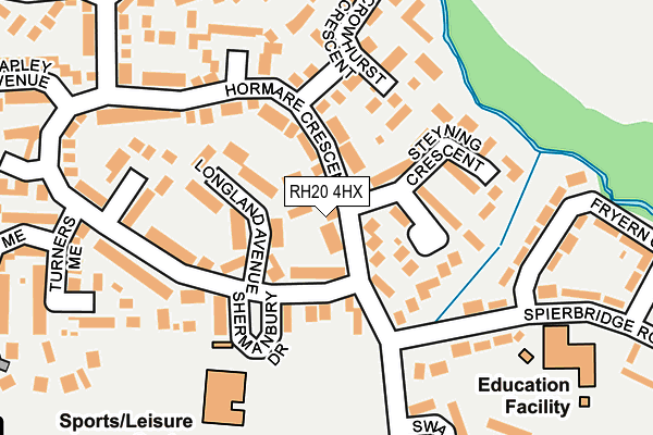 RH20 4HX map - OS OpenMap – Local (Ordnance Survey)