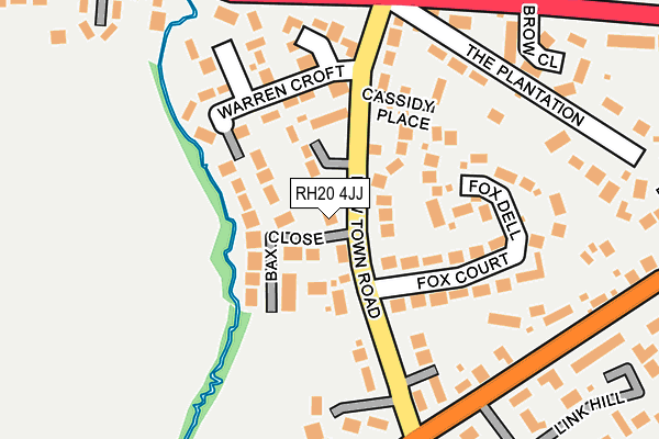 RH20 4JJ map - OS OpenMap – Local (Ordnance Survey)