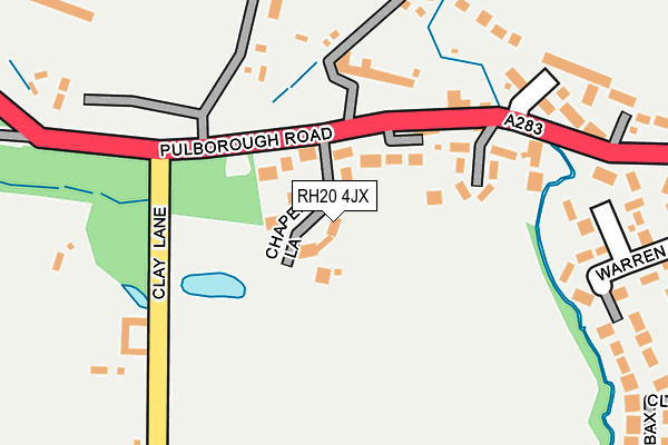 RH20 4JX map - OS OpenMap – Local (Ordnance Survey)