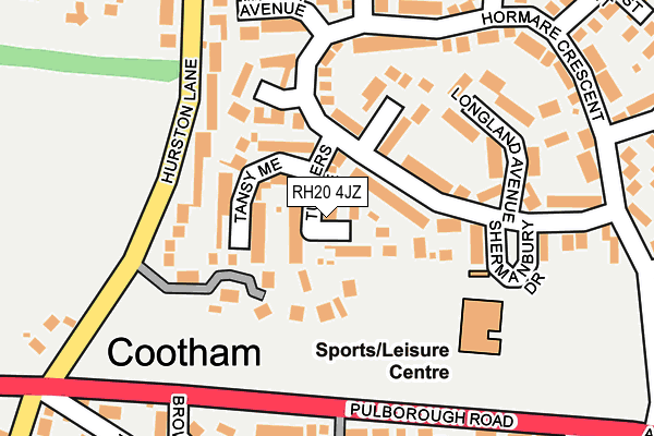 RH20 4JZ map - OS OpenMap – Local (Ordnance Survey)