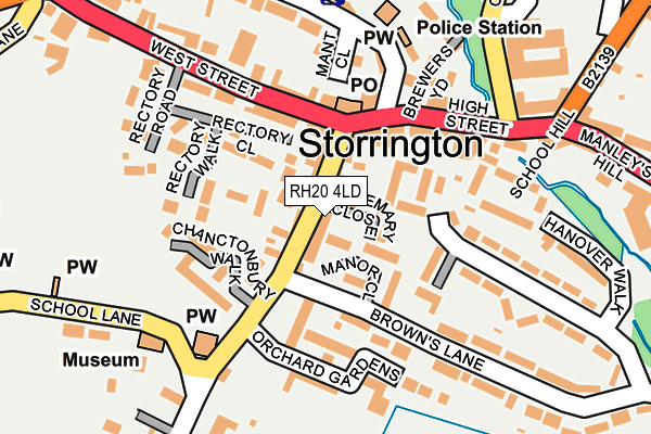 RH20 4LD map - OS OpenMap – Local (Ordnance Survey)