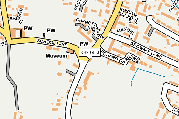 RH20 4LJ map - OS OpenMap – Local (Ordnance Survey)