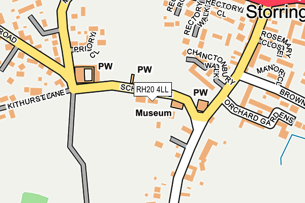 RH20 4LL map - OS OpenMap – Local (Ordnance Survey)