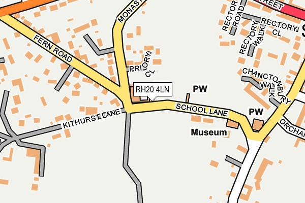 RH20 4LN map - OS OpenMap – Local (Ordnance Survey)