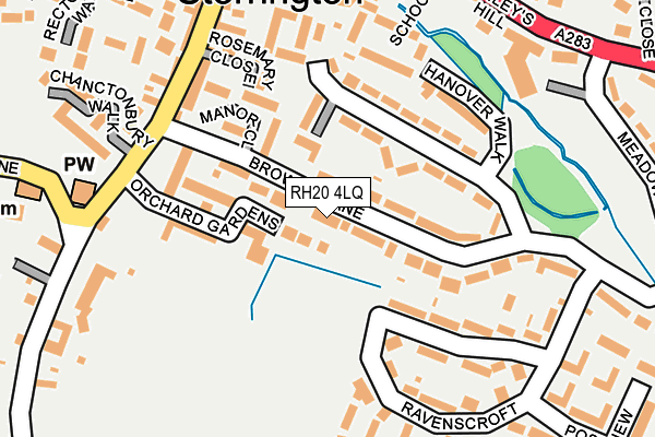 RH20 4LQ map - OS OpenMap – Local (Ordnance Survey)