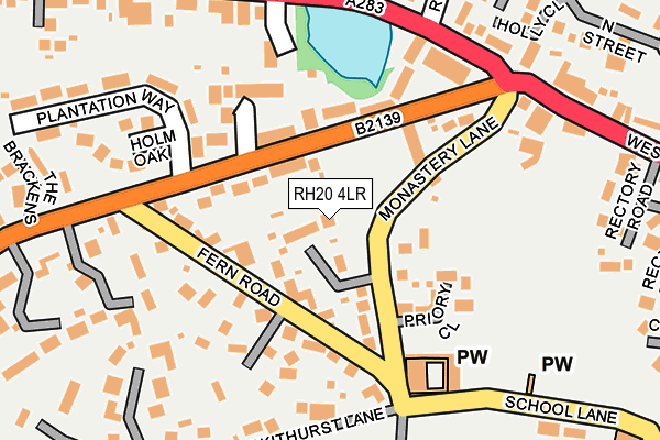 RH20 4LR map - OS OpenMap – Local (Ordnance Survey)