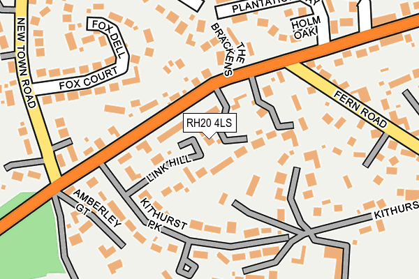 RH20 4LS map - OS OpenMap – Local (Ordnance Survey)