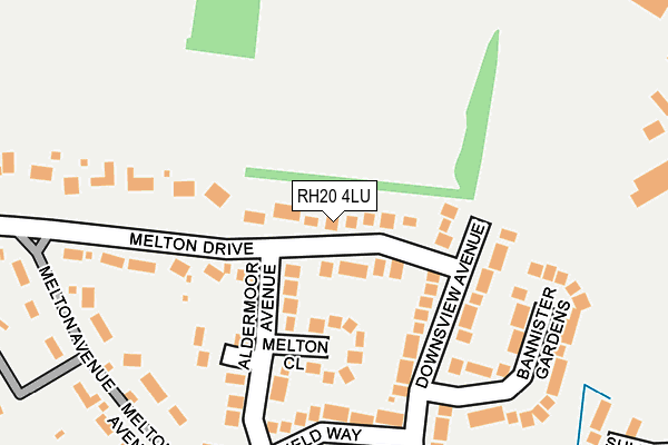 RH20 4LU map - OS OpenMap – Local (Ordnance Survey)