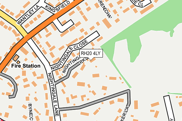 RH20 4LY map - OS OpenMap – Local (Ordnance Survey)