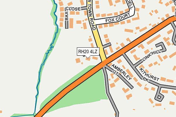 RH20 4LZ map - OS OpenMap – Local (Ordnance Survey)