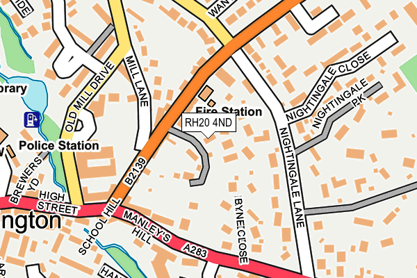 RH20 4ND map - OS OpenMap – Local (Ordnance Survey)