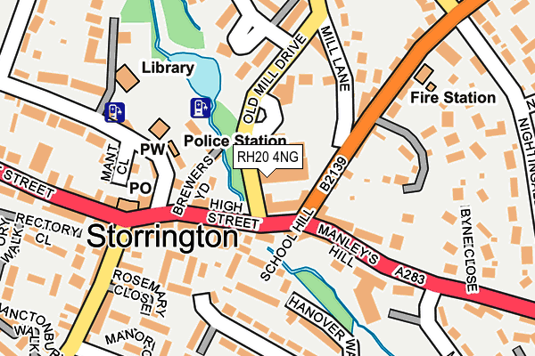 RH20 4NG map - OS OpenMap – Local (Ordnance Survey)