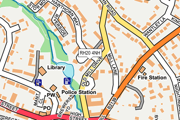 RH20 4NH map - OS OpenMap – Local (Ordnance Survey)