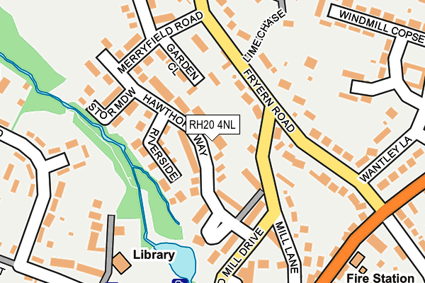 RH20 4NL map - OS OpenMap – Local (Ordnance Survey)