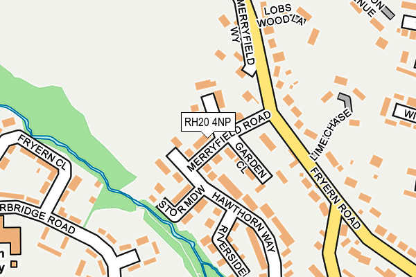 RH20 4NP map - OS OpenMap – Local (Ordnance Survey)