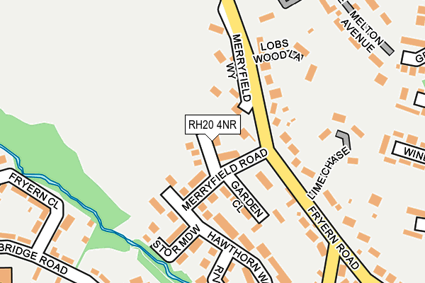 RH20 4NR map - OS OpenMap – Local (Ordnance Survey)