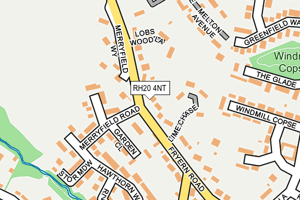 RH20 4NT map - OS OpenMap – Local (Ordnance Survey)