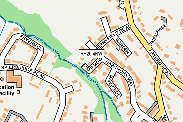 RH20 4NW map - OS OpenMap – Local (Ordnance Survey)