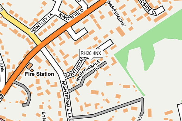 RH20 4NX map - OS OpenMap – Local (Ordnance Survey)