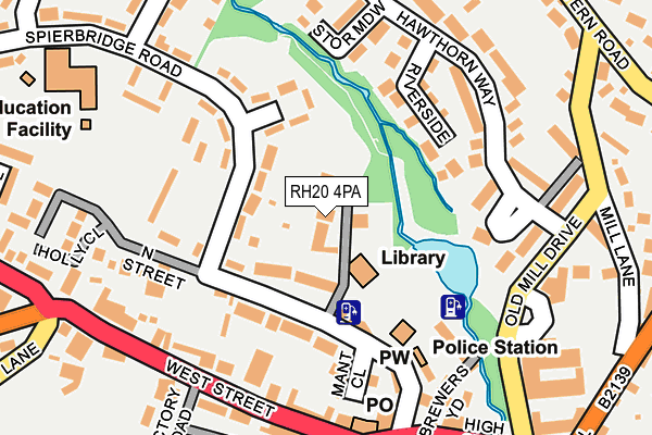 RH20 4PA map - OS OpenMap – Local (Ordnance Survey)