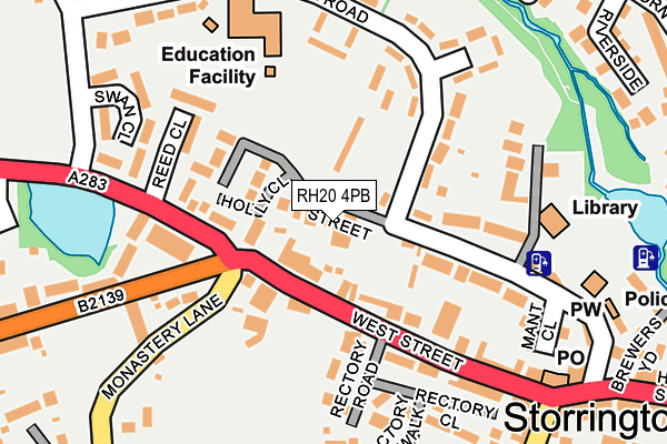 RH20 4PB map - OS OpenMap – Local (Ordnance Survey)