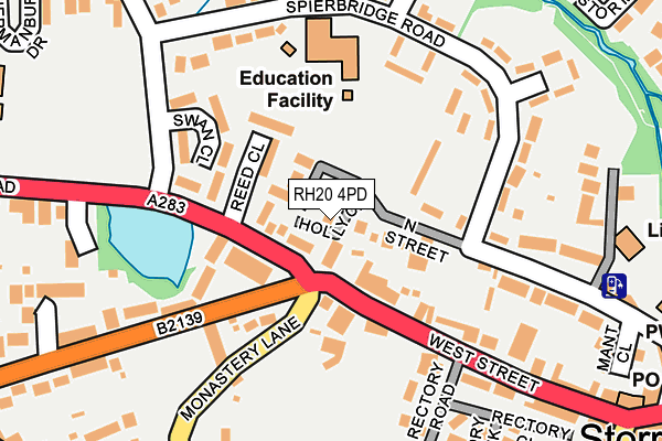 RH20 4PD map - OS OpenMap – Local (Ordnance Survey)