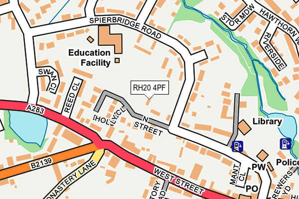 RH20 4PF map - OS OpenMap – Local (Ordnance Survey)