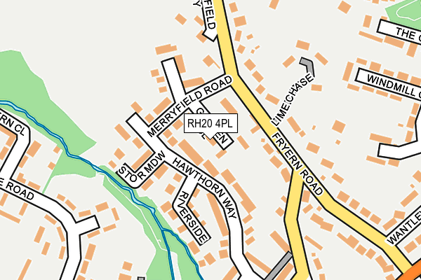 RH20 4PL map - OS OpenMap – Local (Ordnance Survey)