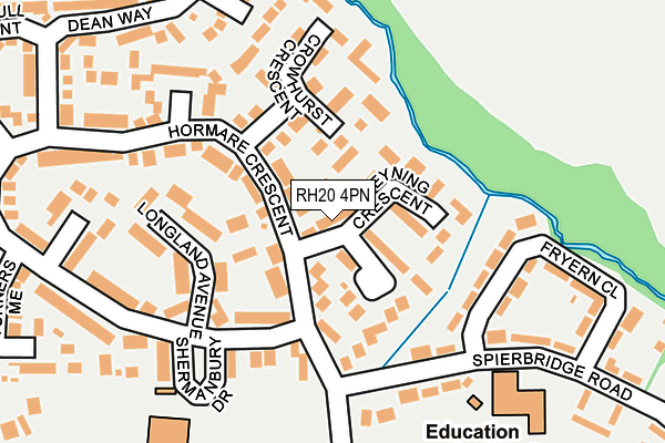 RH20 4PN map - OS OpenMap – Local (Ordnance Survey)