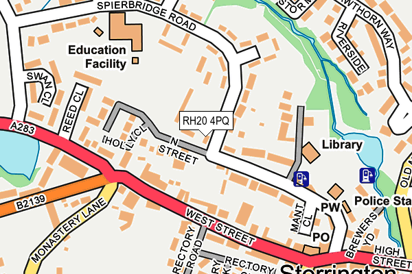 RH20 4PQ map - OS OpenMap – Local (Ordnance Survey)