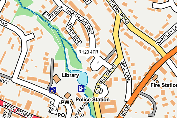 RH20 4PR map - OS OpenMap – Local (Ordnance Survey)